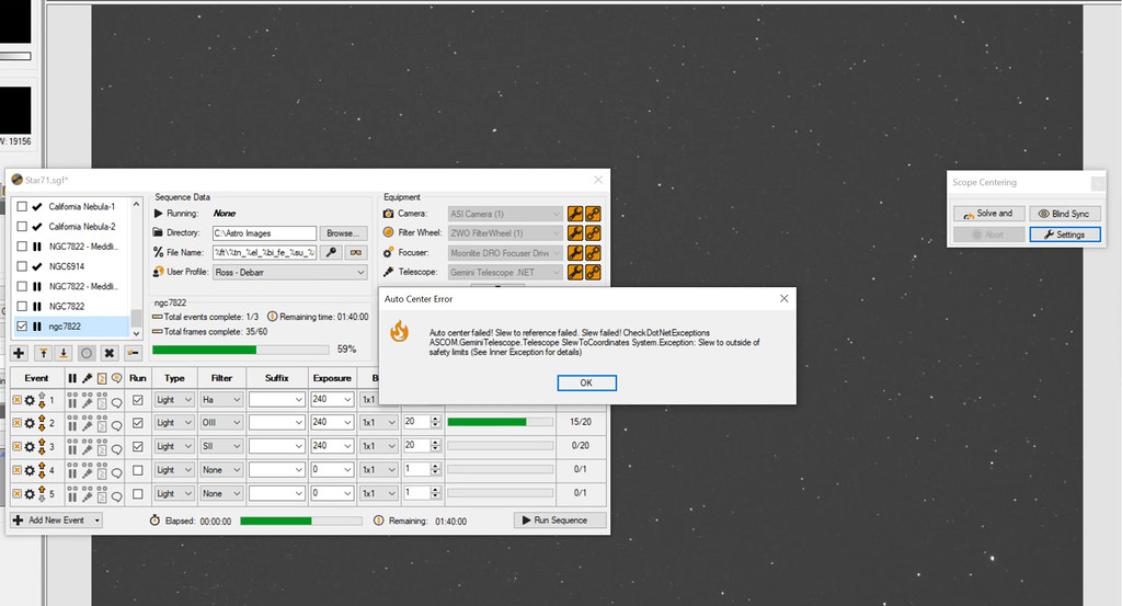 Successful platesolve disorients Gemini2 on GM811 Plate Solving