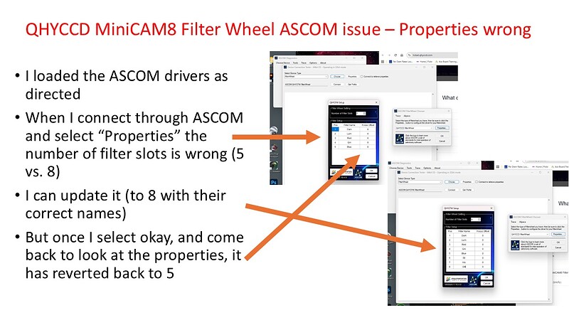 QHY MiniCAM8 ASCOM Properties