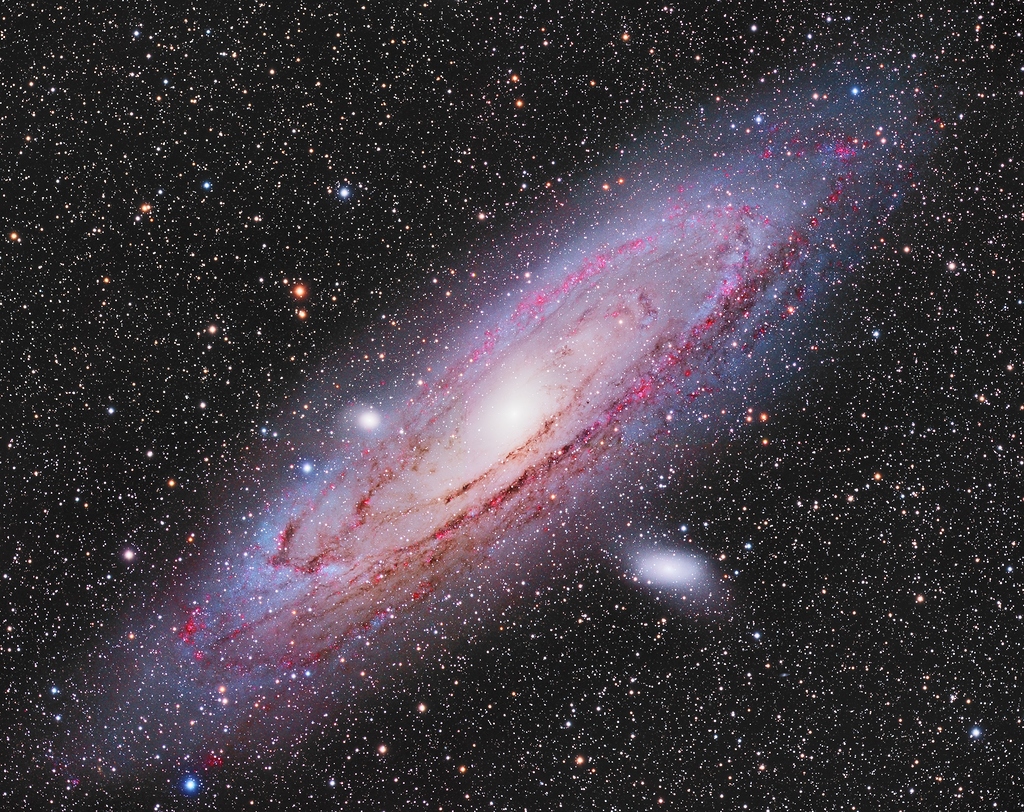 M31 Andromeda Galaxy In L(R+HA)GB - SGPro Images - Main Sequence Software