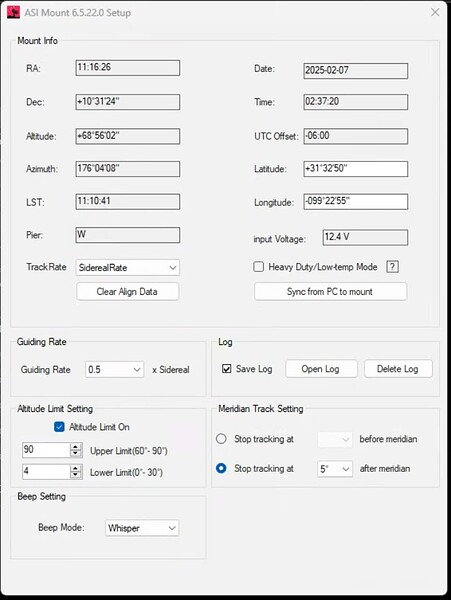 Flip settings in ASI