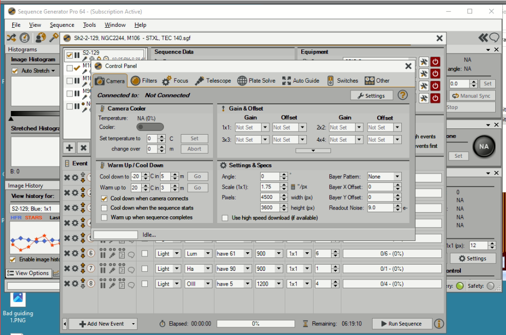 SGPro Window Positioning - Sequence Generator - Main Sequence Software